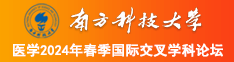 国语骚话大鸡把操我免费南方科技大学医学2024年春季国际交叉学科论坛